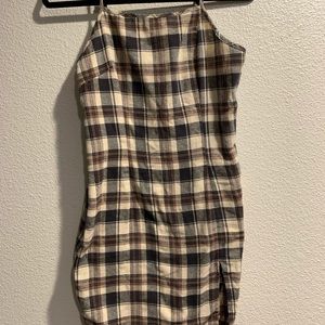 Plaid Spaghetti Strap Dress